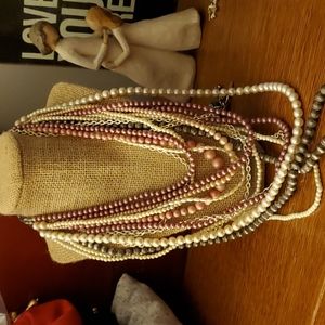 Upcycled Costume Pearl Necklace